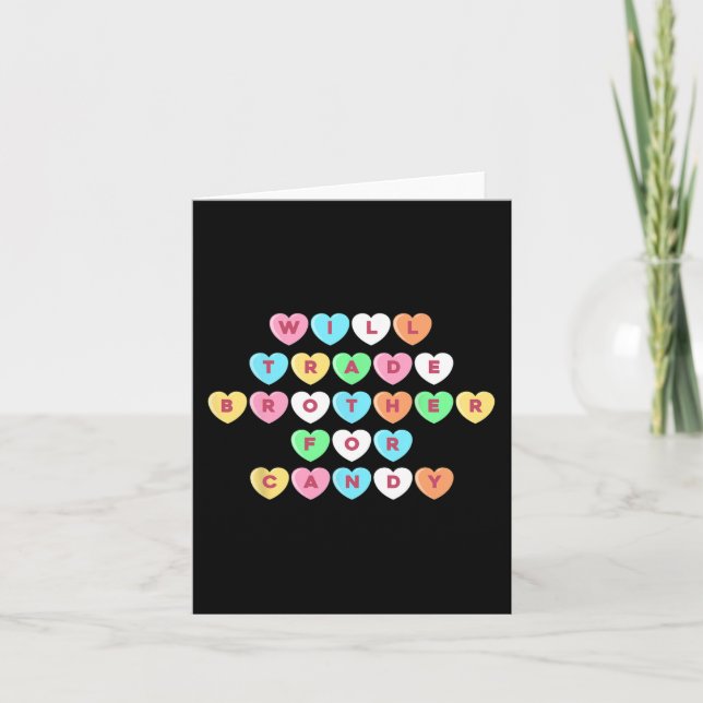 Carte Valentines Day Fera Le Commerce Frère Pour Candy F (Devant)