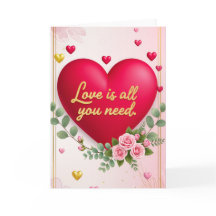 Valentines day Folded Greeting Card