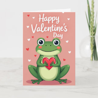 Carte Valentines Day Frog Greeting Card