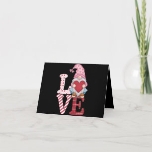Carte Valentines Day Gnome Love Couple Cadeaux pour elle