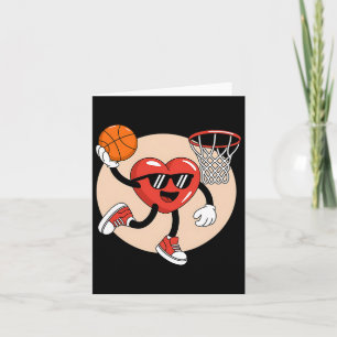 Carte Valentines Day Heart Dunking Basketball 2