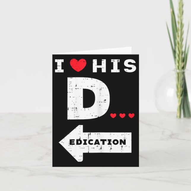 Carte Valentines Day I Love His Dedication Matching Coup (Devant)