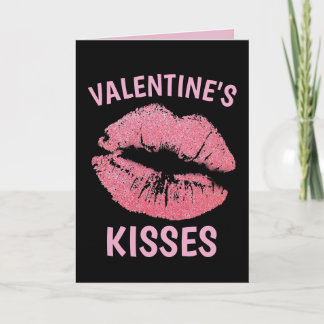 CARTE VALENTINE'S DAY KISSES ROMANTIC GREETING CARD