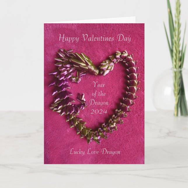 Carte Valentines Day Lucky Year of the Dragon 2024 Card (Devant)