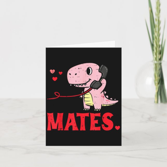 Carte Valentines Day Matching Soulmates Mates Dino Coupl (Devant)