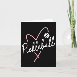 Carte Valentines Day Pickleball Coeur drôle Forme de coe