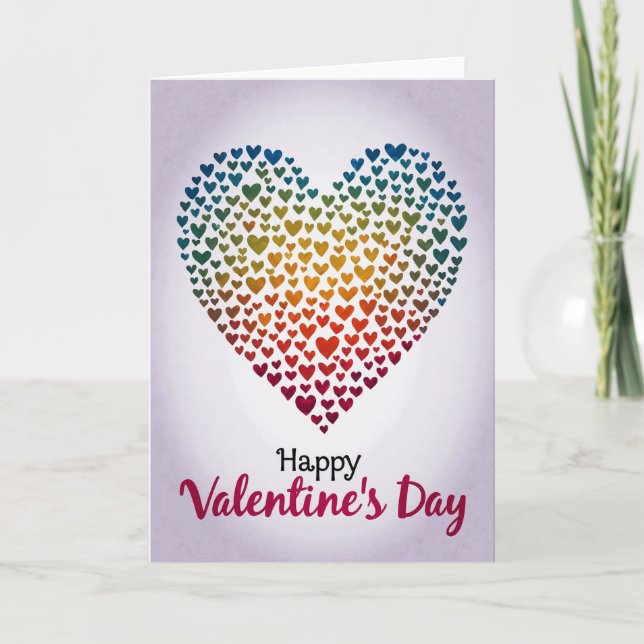 Carte Valentines Day Rainbow Heart Card (Devant)