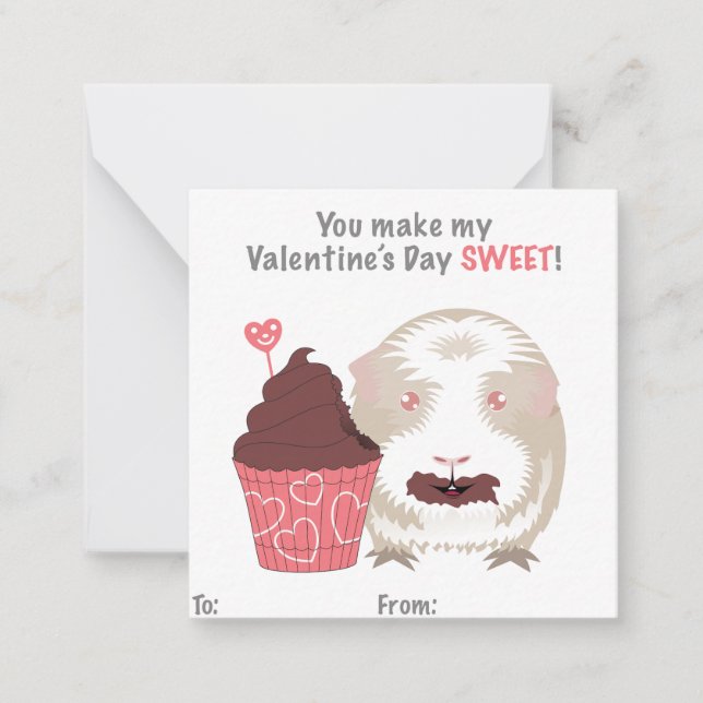 Carte Valentines de porc de Guinée (Devant)