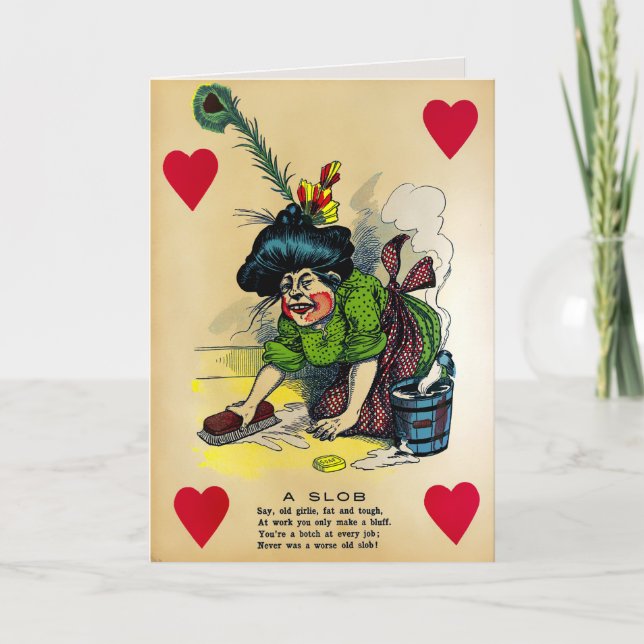 Carte Valentines de vinaigre vintage (Devant)