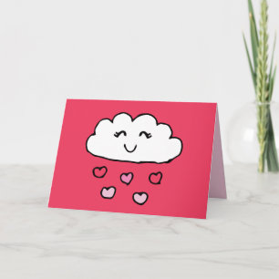 Carte Valentines Doodles Love Heart Rain Cloud Love Art