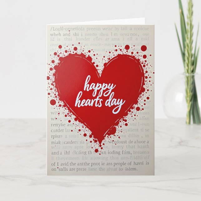 Carte Valentines Happy Hearts Day Card (Devant)
