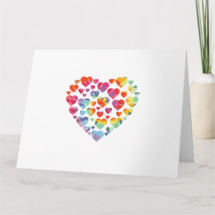 Carte Valentines Jour Coeur Coeur Tie Dye