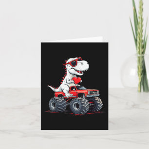 Carte Valentines Jour Dinosaure Monster Camion Avec Coeu