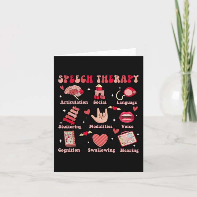 Carte Valentines Jour Discours Thérapeute Slpa Slp V (Devant)