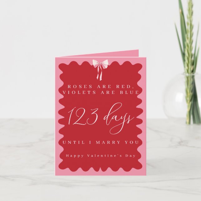 Carte Valentines Jour Fiance Mari Pour Être Femme À Être (Devant)