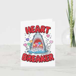 Carte Valentines Jour Requin Crise-Coeur Drôle Garçons E