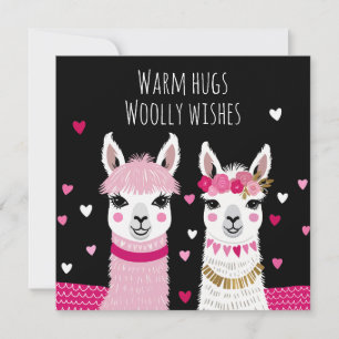 Carte Valentines Llamas Adorables Whimsical Valentines