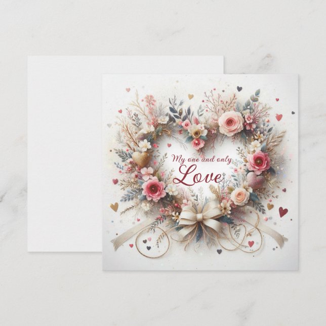 Carte Valentine's My one and only (Devant / Derrière)
