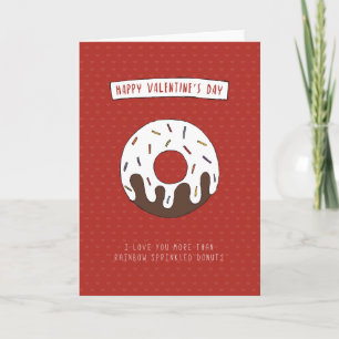 Carte Valentines pour beignets arrosés Rainbow