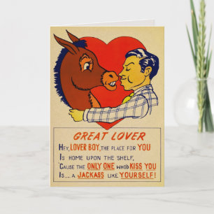 Carte Valentines Veste Vinaigre vintage