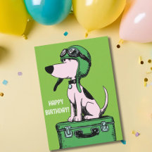 Valise de voyage Pilote de Chien Anniversaire Drôl