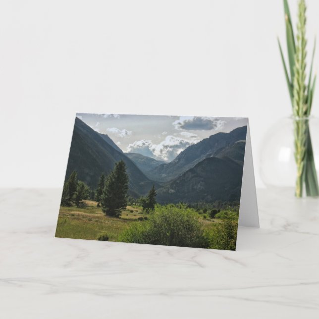 Carte Vallée de montagne rocheuse (Devant)