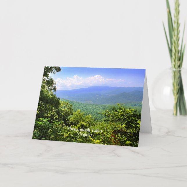 Carte Vallée de Shenandoah, Virginie (Devant)
