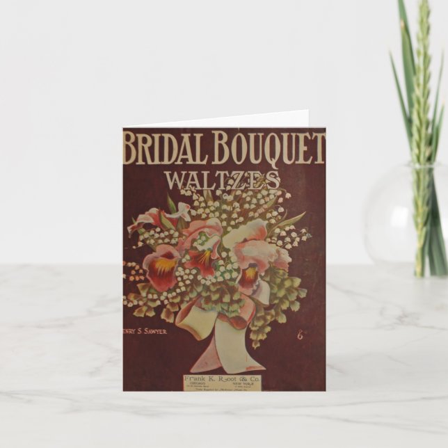 Carte Valse nuptiale de bouquet (Devant)