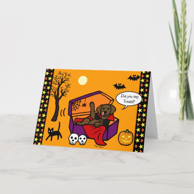 Carte Vampire de laboratoire de chocolat de Halloween (Devant)