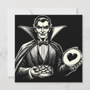 Carte Vampire vintage Saint Valentin Goth Horror