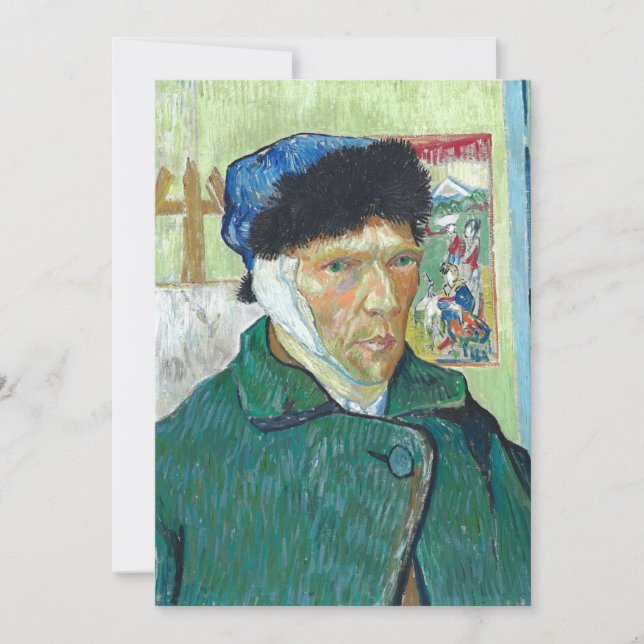 Carte Van Gogh Autoportrait Bandaged Ear Art Peinture (Devant)