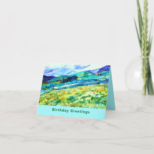 Carte VAN GOGH "Blé Field Behind Saint Paul" Anniversair