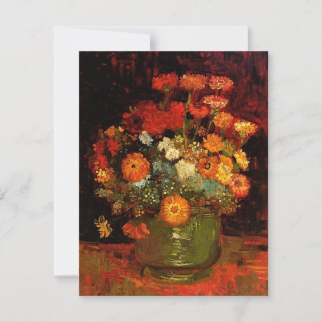 Carte Van Gogh - Bowl avec Zinnias (Devant)