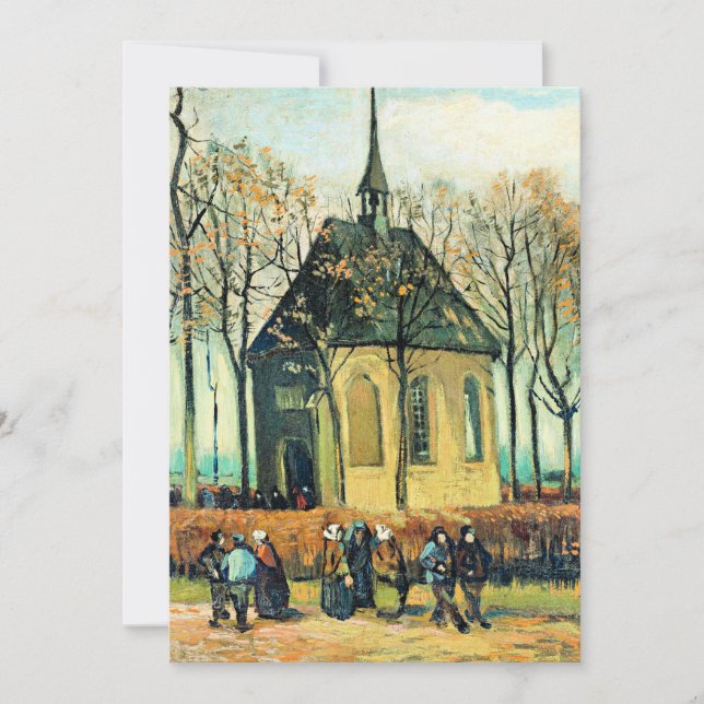 Carte Van Gogh - Congrégation quittant l'église réformée (Devant)