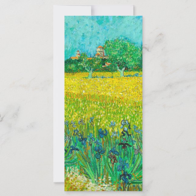 Carte Van Gogh Field avec Irises près de Arles Card (Devant)