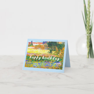 Carte VAN GOGH "Flower Garden with Path" Anniversaire