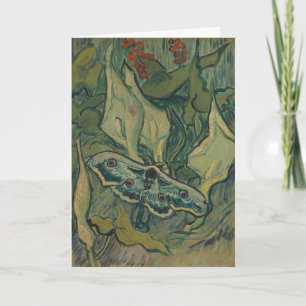 Carte Van Gogh Grand Papillon de Nuit Paon Vintage Art d