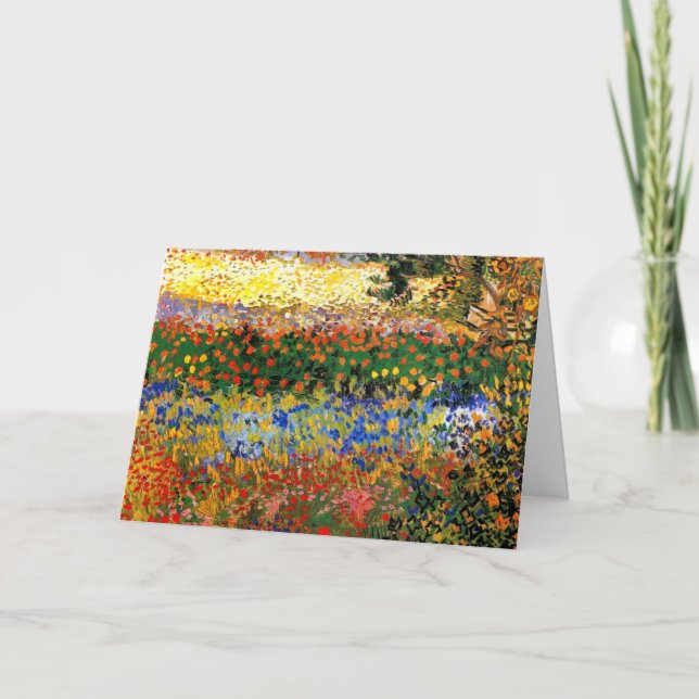 Carte Van Gogh - Jardin à Arles (alias Jardin des fleurs (Devant)