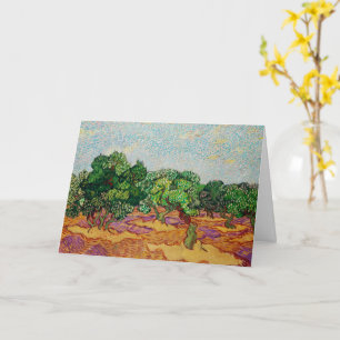 Carte Van Gogh - Oliviers, célèbre peinture,