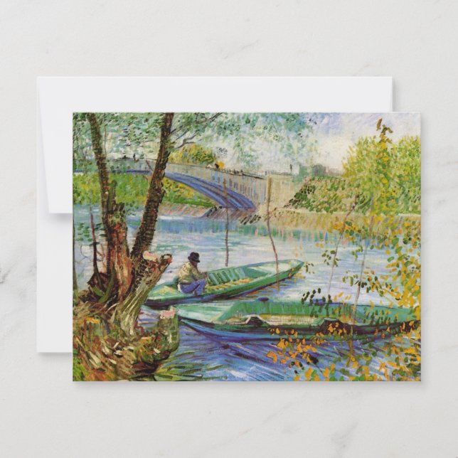 Carte Van Gogh Pêche au printemps, Pont de Clichy (Devant)