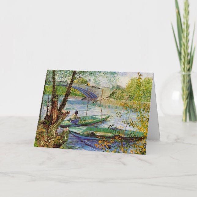 Carte Van Gogh Pêche au printemps, Pont de Clichy (Devant)