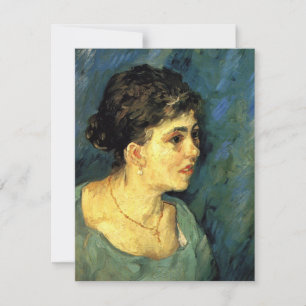Carte Van Gogh, Portrait de femme en bleu, Art ancien