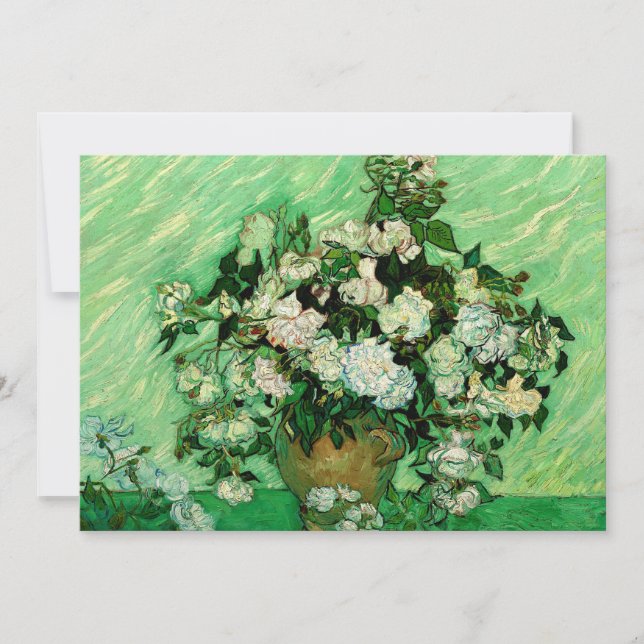 Carte Van Gogh - Roses blanches (Devant)
