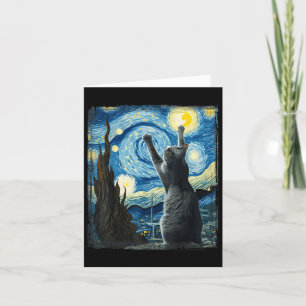 Carte Van Gogh Starry Style de nuit Artiste Russe Bleu