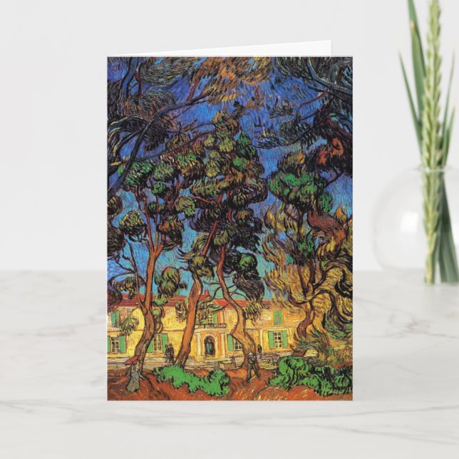 Carte Van Gogh Trees in the Garden, Hôpital Saint Paul (Devant)