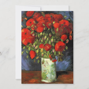 Carte Van Gogh - Vase avec des pépites rouges
