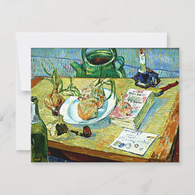 Carte Van Gogh - Vie morte avec une plaque d'oignons (Devant)