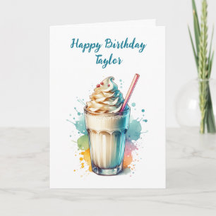 Carte Vanilla Milkshake Joyeux anniversaire