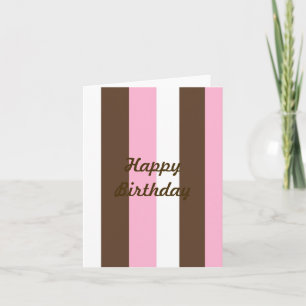 Carte Vanille au chocolat rose