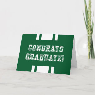 Carte Varsity Félicitations Diplômé Couleur Modifiable